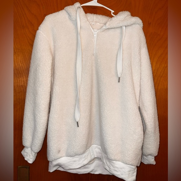 White Fuzzy Hoodie - Picture 1 of 1
